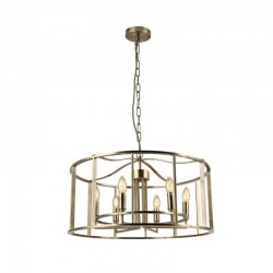 Michelle 1 AB - Antique Brass 6 Light Lantern Pendant Michelle 1 AB - Antique Brass 6 Light Lantern Pendant