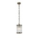 Monaco 6 - Antique Brass Pendant with Clear Glass Rods
