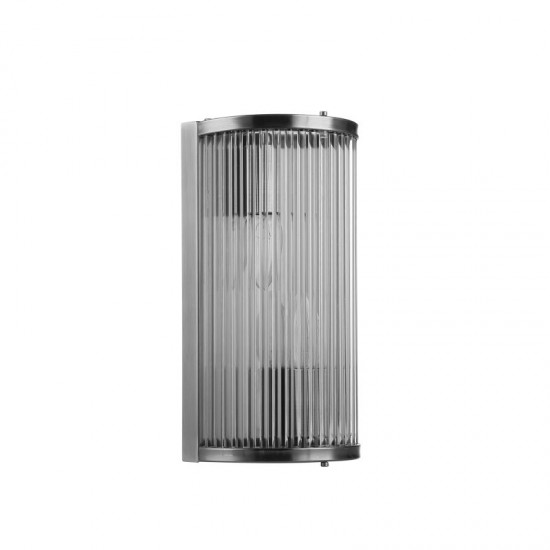 Monaco WCH - Chrome Wall Lamp with Clear Glass Rods