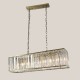 Parker AB - Antique Brass 8 Light over Island Fitting with Crystal