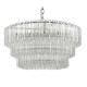Tonia 2 - Chrome 9 Light Chandelier with Clear Glass Tubes
