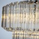Tonia 2 - Chrome 9 Light Chandelier with Clear Glass Tubes