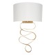 64820-100 Gold Leaf Wall Lamp with Ivory Shade 64820-100 Gold Leaf Wall Lamp with Ivory Shade