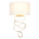 64820-100 Gold Leaf Wall Lamp with Ivory Shade 64820-100 Gold Leaf Wall Lamp with Ivory Shade