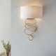 64820-100 Gold Leaf Wall Lamp with Ivory Shade 64820-100 Gold Leaf Wall Lamp with Ivory Shade