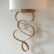 64820-100 Gold Leaf Wall Lamp with Ivory Shade 64820-100 Gold Leaf Wall Lamp with Ivory Shade