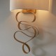 64820-100 Gold Leaf Wall Lamp with Ivory Shade 64820-100 Gold Leaf Wall Lamp with Ivory Shade