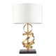 64821-100 Gold Leaf Table Lamp with Ivory Shade 64821-100 Gold Leaf Table Lamp with Ivory Shade