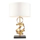 64821-100 Gold Leaf Table Lamp with Ivory Shade 64821-100 Gold Leaf Table Lamp with Ivory Shade