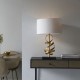 64821-100 Gold Leaf Table Lamp with Ivory Shade 64821-100 Gold Leaf Table Lamp with Ivory Shade