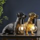 69330-100 Vintage Dog Gold Table Lamp