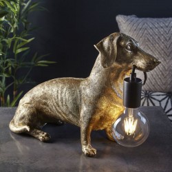 69330-001 Vintage Dog Gold Table Lamp