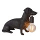 69331-100 Vintage Dog Matt Black Table Lamp