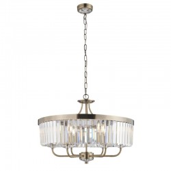 69335-001 Antique Brass 6 Light Pendant with Crystal 69335-001 Antique Brass 6 Light Pendant with Crystal