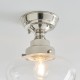 64853-001 Polished Nickel Ceiling Lamp with Clear Glass