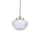 64855-001 Polished Nickel Pendant with Clear Glass