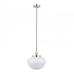 64856-001 Polished Nickel Pendant with Opal Glass