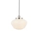 64856-001 Polished Nickel Pendant with Opal Glass