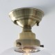 64861-001 Antique Brass Ceiling Lamp with Clear Glass