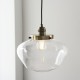 64863-001 Antique Brass Pendant with Clear Glass