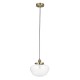 64863-001 Antique Brass Pendant with Clear Glass