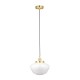 64864-001 Brass Pendant with Opal Glass