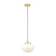 64864-001 Brass Pendant with Opal Glass