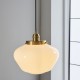 64864-001 Brass Pendant with Opal Glass