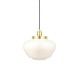 64864-001 Brass Pendant with Opal Glass