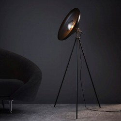 67481-001 Black & Nickel Tripod Floor Lamp