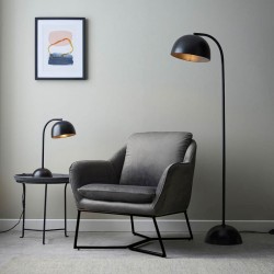 67484-001 Black & Grey Floor Lamp