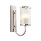 67487-100 Nickel Wall Lamp with Ribbed Glass