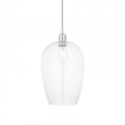 67510-001 Bright Nickel Pendant with Clear Glass 67510-001 Bright Nickel Pendant with Clear Glass