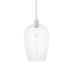 67510-100 Bright Nickel Pendant with Clear Glass