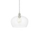 67511-100 Bright Nickel Pendant with Clear Glass