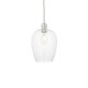 67512-100 Bright Nickel Pendant with Clear Glass