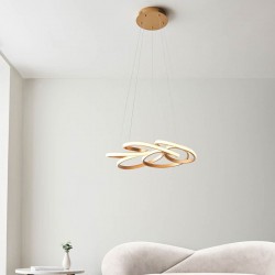 67524-001 Satin Gold & White LED Pendant