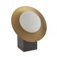 63750-100 Gold & Bronze Table Lamp with White Glass