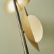63751-100 Gold & Bronze 3 Light Floor Lamp with White Glasses