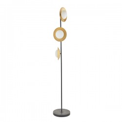 63751-001 Gold & Bronze 3 Light Floor Lamp with White Glasses 63751-001 Gold & Bronze 3 Light Floor Lamp with White Glasses