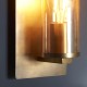 63755-100 Antique Brass Patina Wall Lamp with Champagne Glass