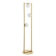63767-100 Brushed Gold 3 Light Floor Lamp with White Glasses