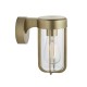 63772-100 Outdoor Brushed Gold Wall Lamp with Clear Glass