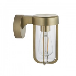 63772-001 Outdoor Brushed Gold Wall Lamp with Clear Glass 63772-001 Outdoor Brushed Gold Wall Lamp with Clear Glass