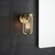 63772-100 Outdoor Brushed Gold Wall Lamp with Clear Glass