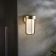 63775-100 Outdoor Brushed Gold LED Wall Lamp with Frosted Glass