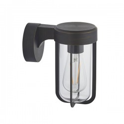 63776-001 Outdoor Brushed Bronze Wall Lamp with Clear Glass 63776-001 Outdoor Brushed Bronze Wall Lamp with Clear Glass