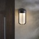63780-100 Outdoor Brushed Bronze LED Wall Lamp with Frosted Glass