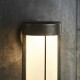 63780-100 Outdoor Brushed Bronze LED Wall Lamp with Frosted Glass