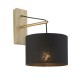 63783-100 Black Shade & Matt Gold Wall Lamp